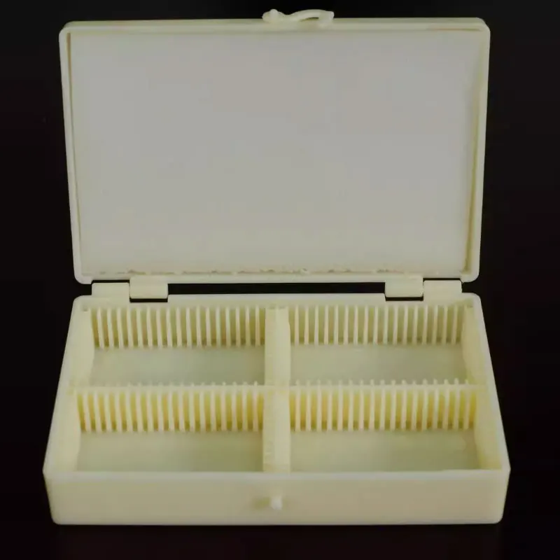 Universal Plastic Microscope Slide Box Microscopio Slides Slice Storage Case