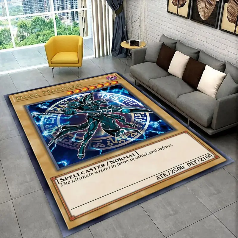 Yu-Gi-Oh Monster Card Cartoon Anime Carpet Rug for Bedroom Living Room Sofa Doormat Home Decor,Kid Game Area Rug Non-slip Gift