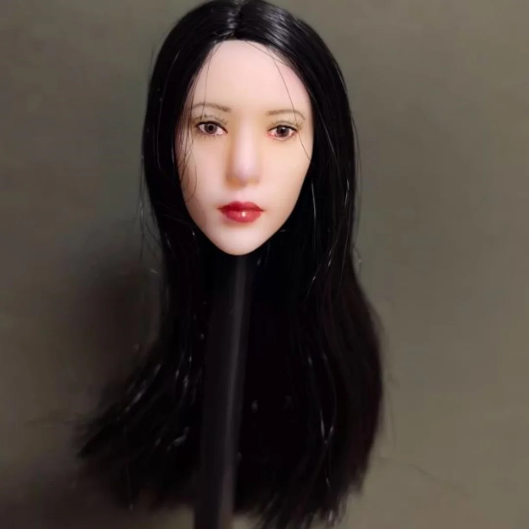 

1/6 Аниме-фигурка: женская голова с милым выражением, бледная, для 12-дюймовых фигурок TBleague, Phicen, коллекционные модели игрушек