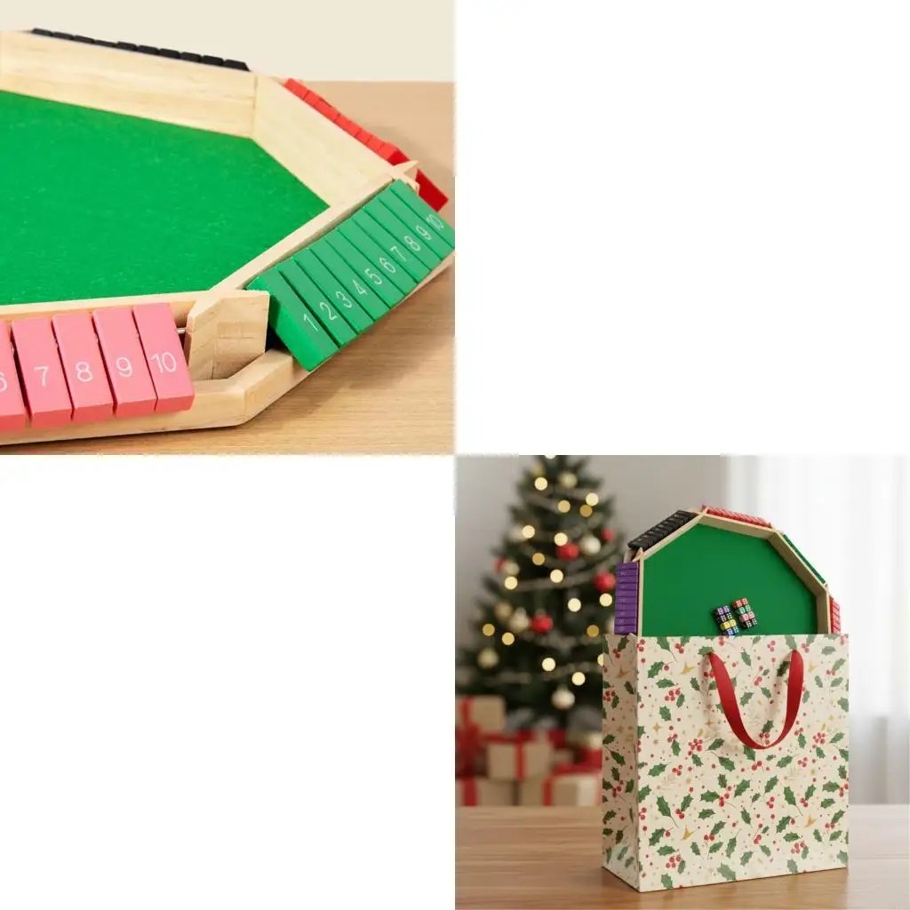 Holz-Flip-Karte und 16 Farbwürfel, Rollenspiel-Requisiten für Gruppenaktivitäten