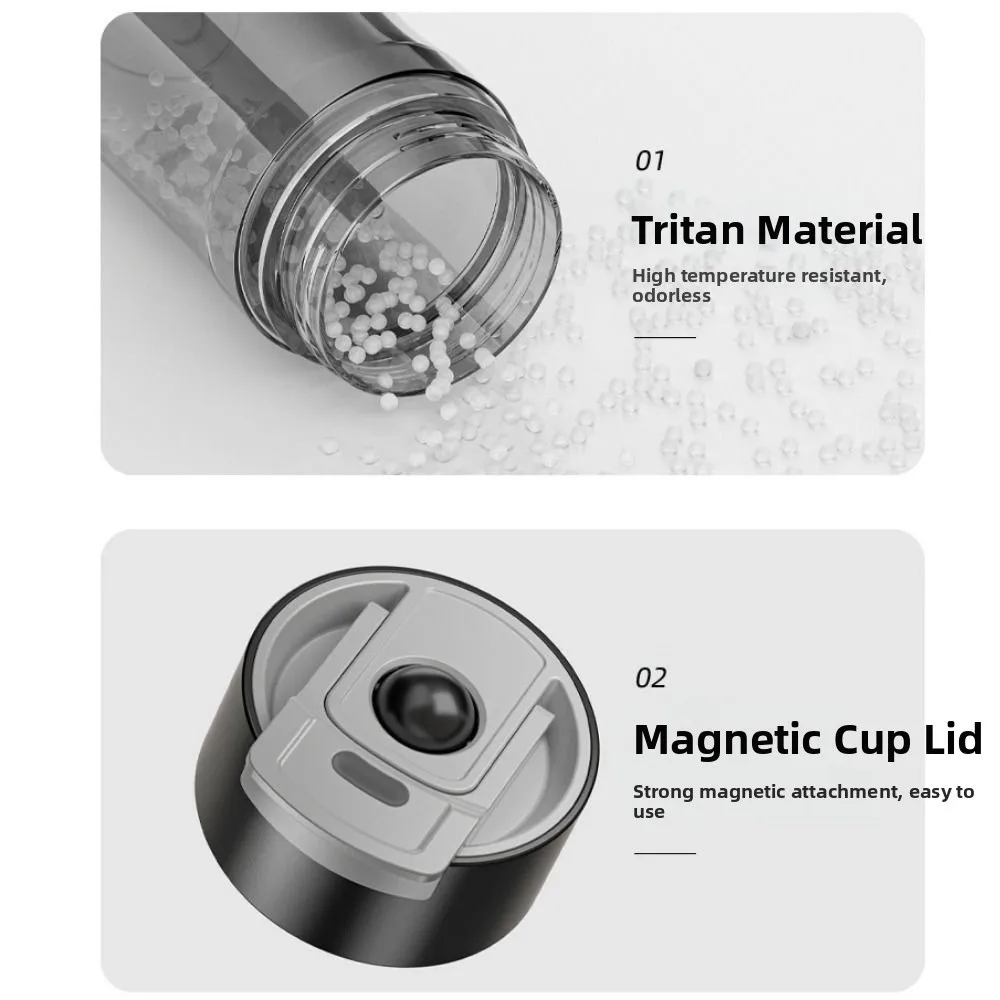 

Портативная бутылка для воды без BPA, большая емкость, материал Tritan, термостойкий стакан, ручка, веревка, магнитная присоска