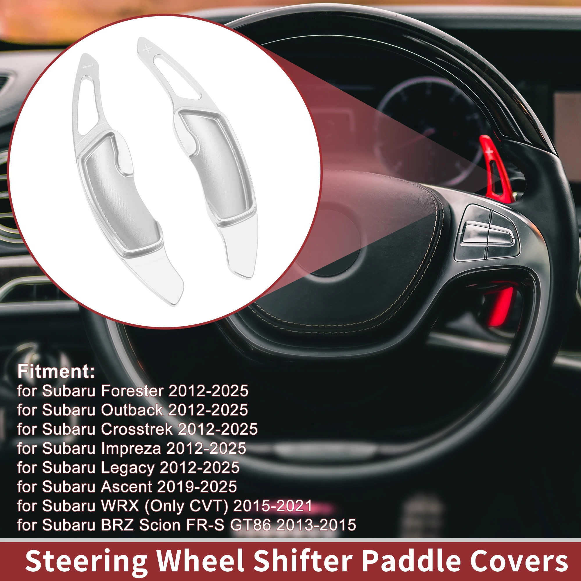 

UXCELL 1 пара рулевых колес серебристого цвета из алюминиевого сплава для Subaru Impreza