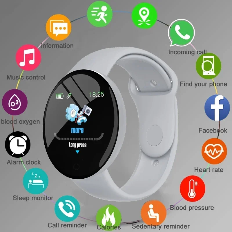 D18 Smartwatch Circular Color Screen Multiple Sports Modes Call Information Reminder Photo Taking Music Smart Bracelet 2026
