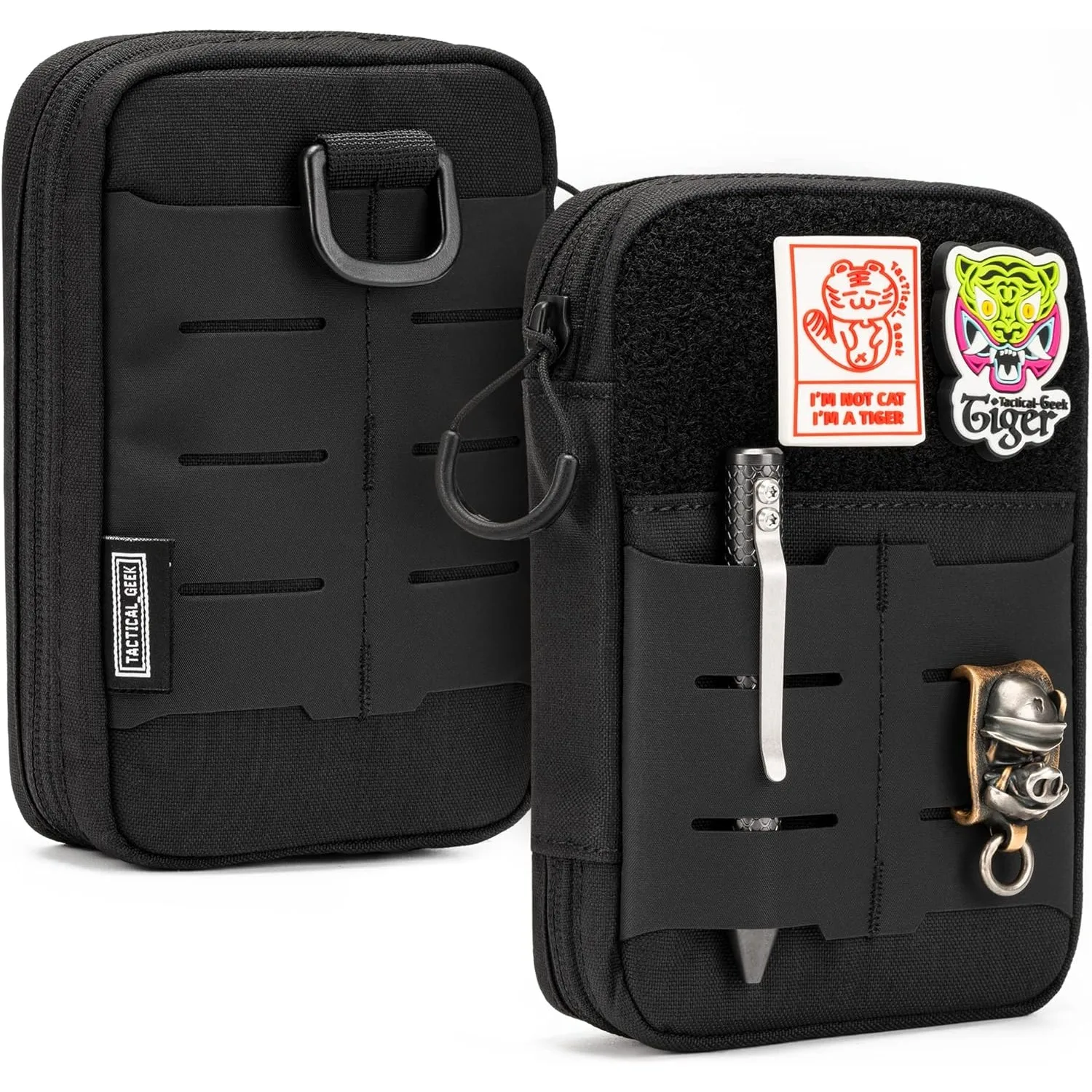 TACTICAL GEEK Block E2.0 EDC Bolsa de bolsillo de cintura compacta, organizador de dispositivos multiusos Molle EDC