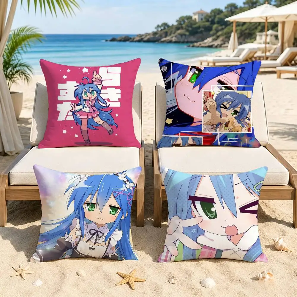 I-Izumi Konata Lucky Star Anime   Personalized Pillow Cover Kids Bedroom Wild Party Decor Pillowcase kid Birthday shower Gift