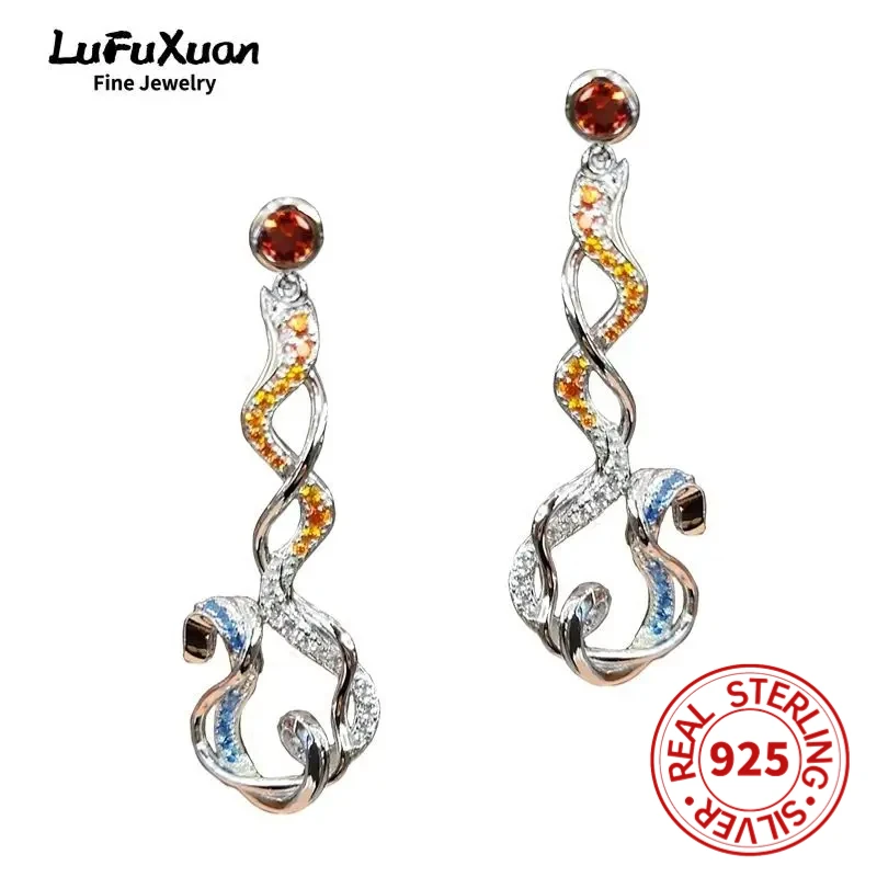 

LuFuXuan Sterling Silver 925 Dunhuang Grottoes Flying Ribbon National Tide Earrings High-end Court Style New Chinese Style