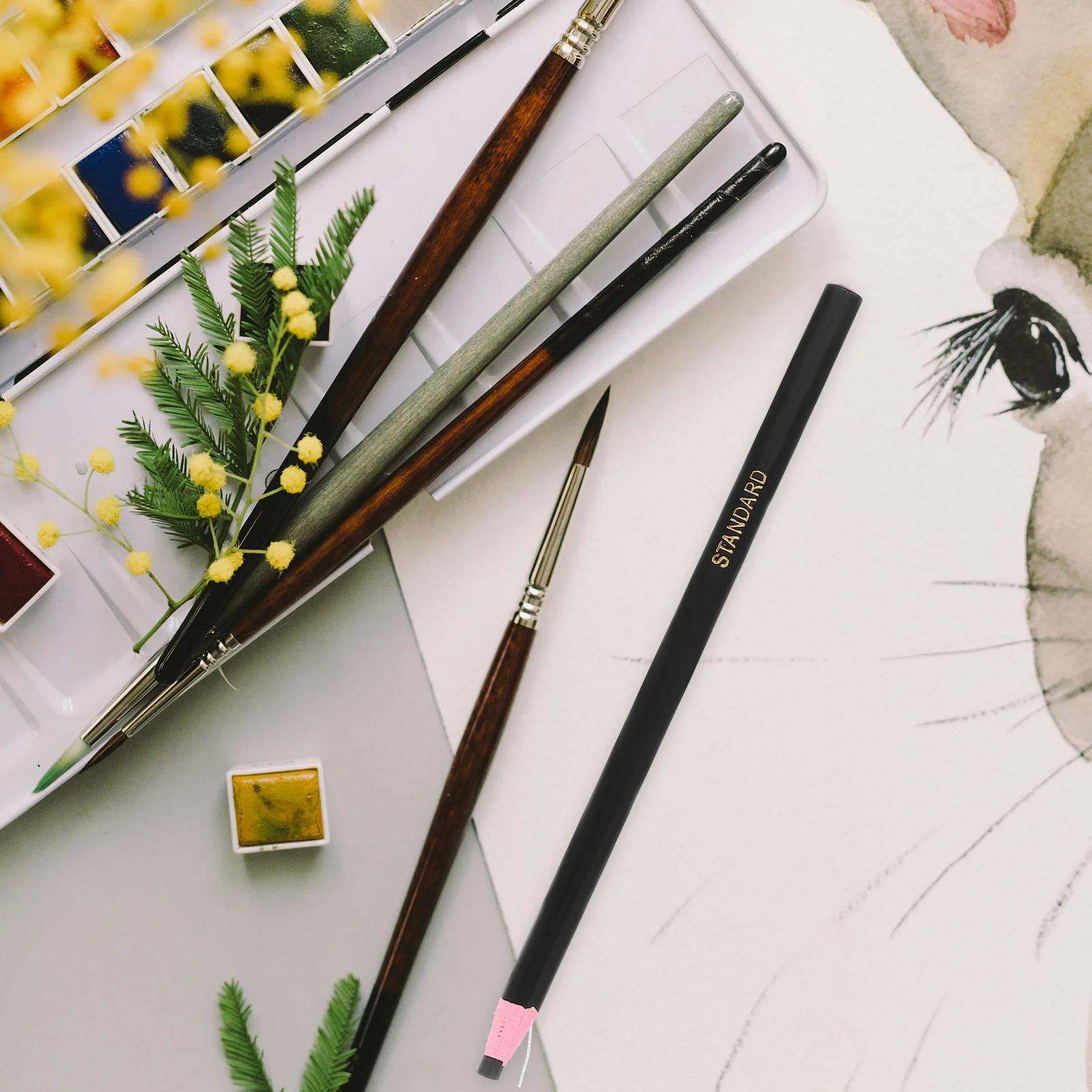 12 Pcs Wooden Pull Crayons Jumbo Chalk Pencil Wax Paper Peel off Grease China Marker