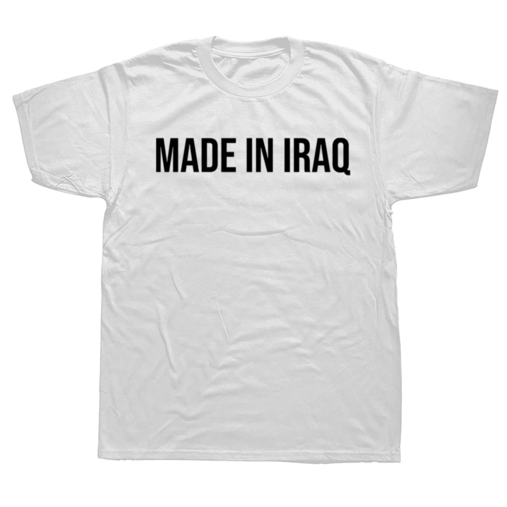 Funny Made in Iraq Iraqi Local Native Map Flag Travel Tourist Graphic T-shirts Men Oversized Cotton Loose Oversized T Shirt