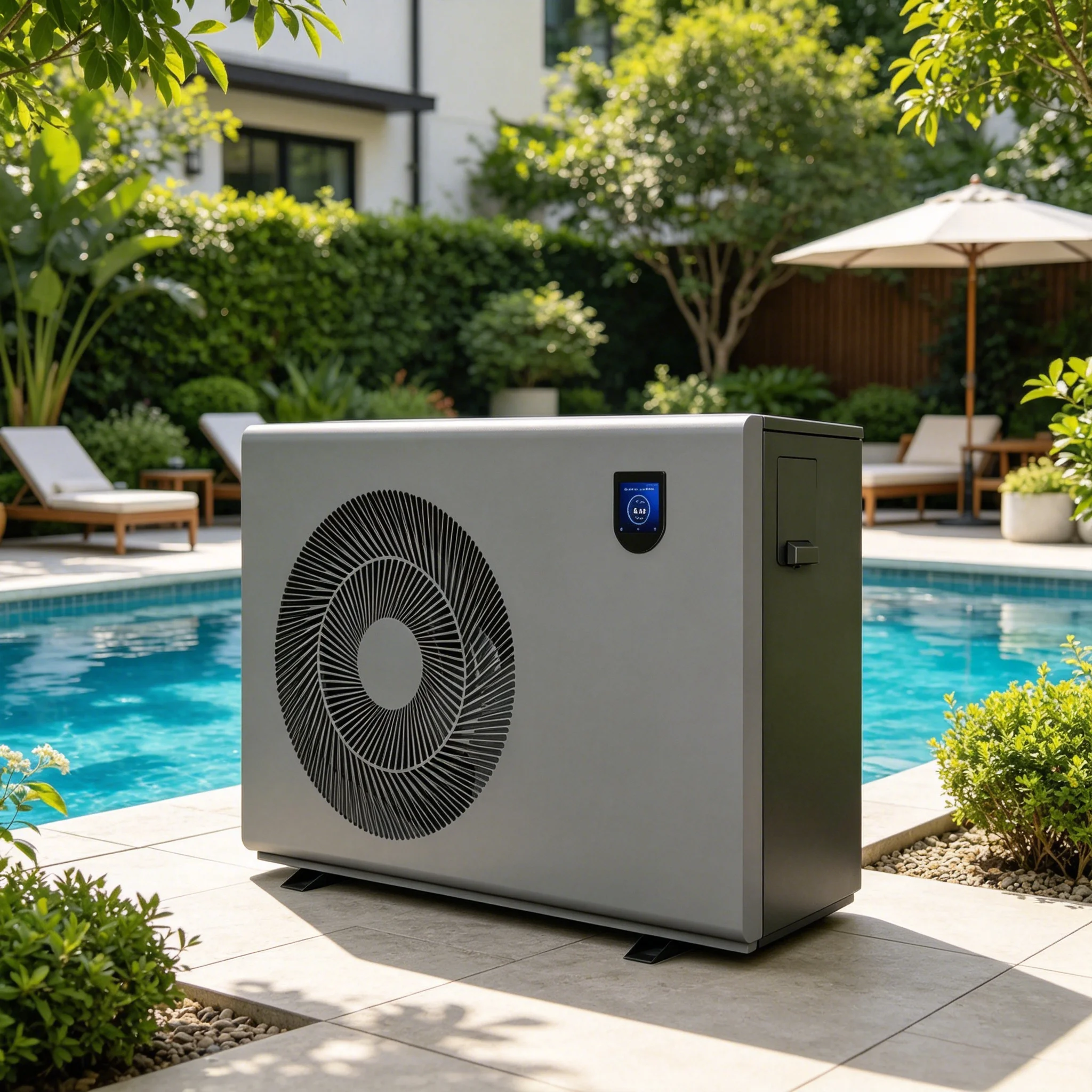 Efficient Swimming Pool Heat Pump with WiFi, Air to Water Heating & Cooling, High COP Constant Temp for Spa & Above Ground Pool