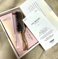 Japanese Premium Head Massager Scalp Brush Hair Massager Shampoo Brush Wet Plastic Detangling Brush Hair Cleaning Comb Rose gold