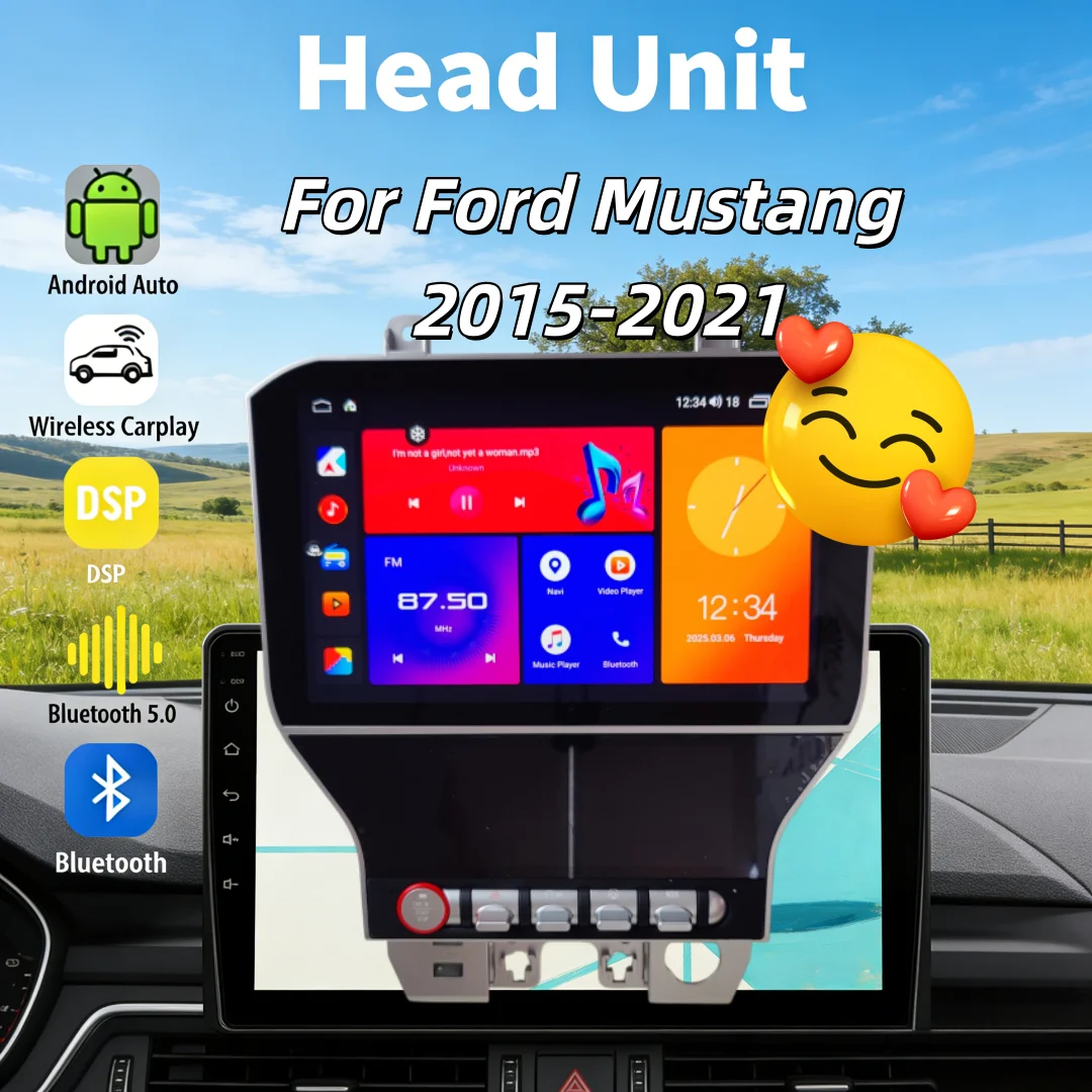 Auto Radio 11.5“ Android 13.0 Screen For Ford Mustang 2015 - 2021 Car Radio Multimedia Player Stereo Wireless Carplay Head Unit
