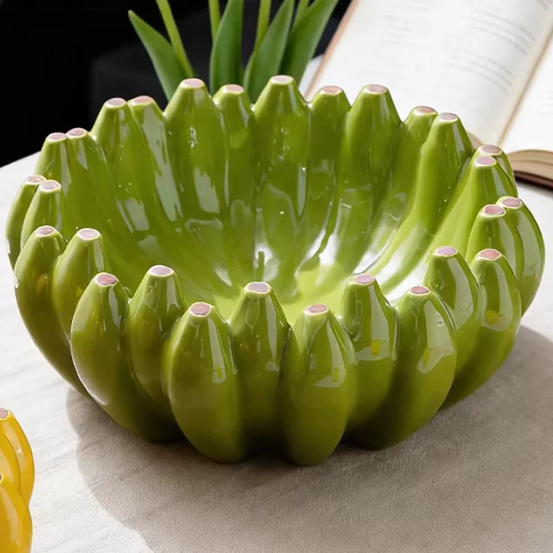 

Creative Ceramic Art Banana Plate, Household Fruit Plate, Snacks, Tableware, Living Room Coffee Table Storage Bowl，Storage Trays