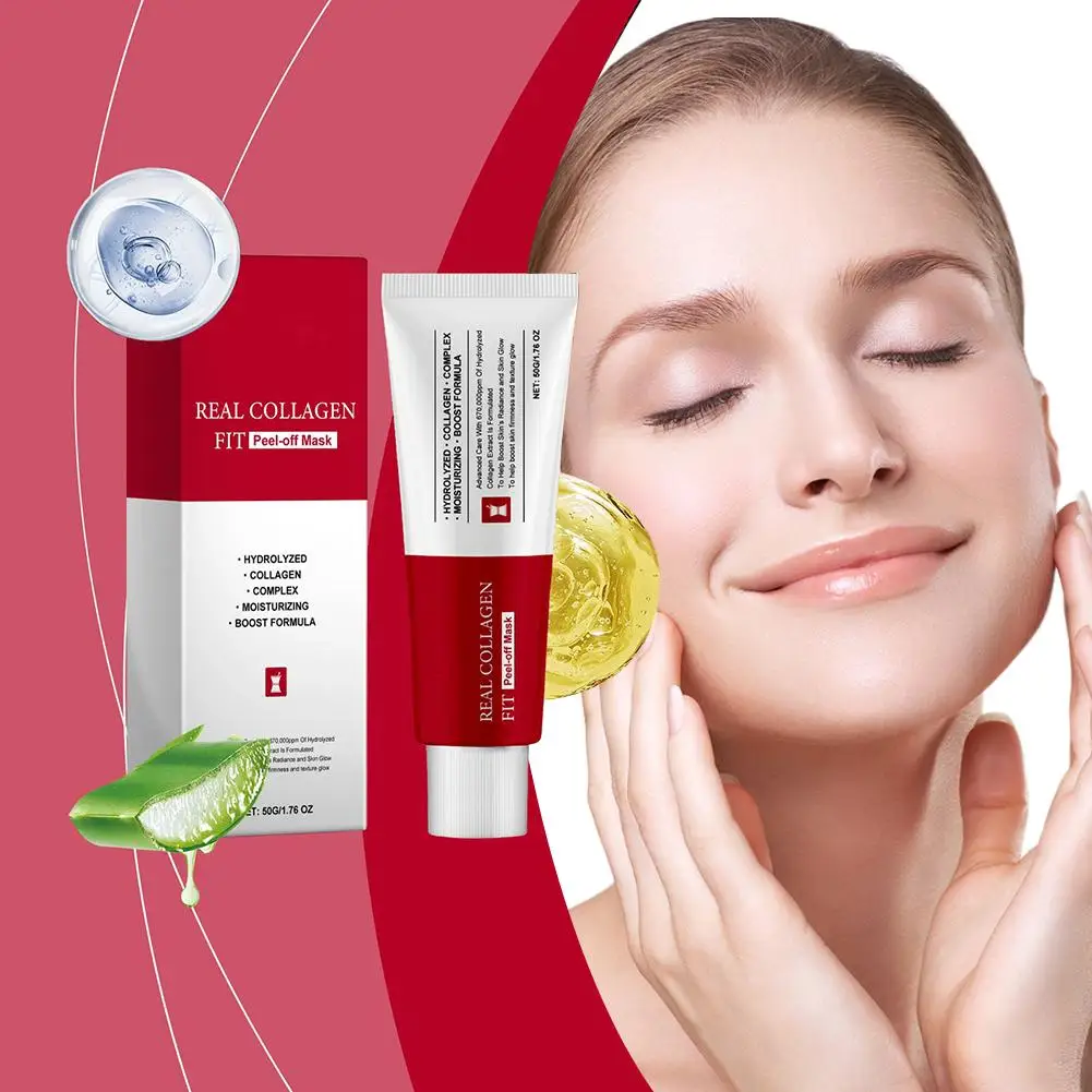 

Коллагеновая отшелушивающая маска для лица, глубоко увлажняющая, для сияния кожи, ночная маска для повышения эластичности, увлажнения кожи, коллагеновая маска для осветления кожи Wrappi U5D7