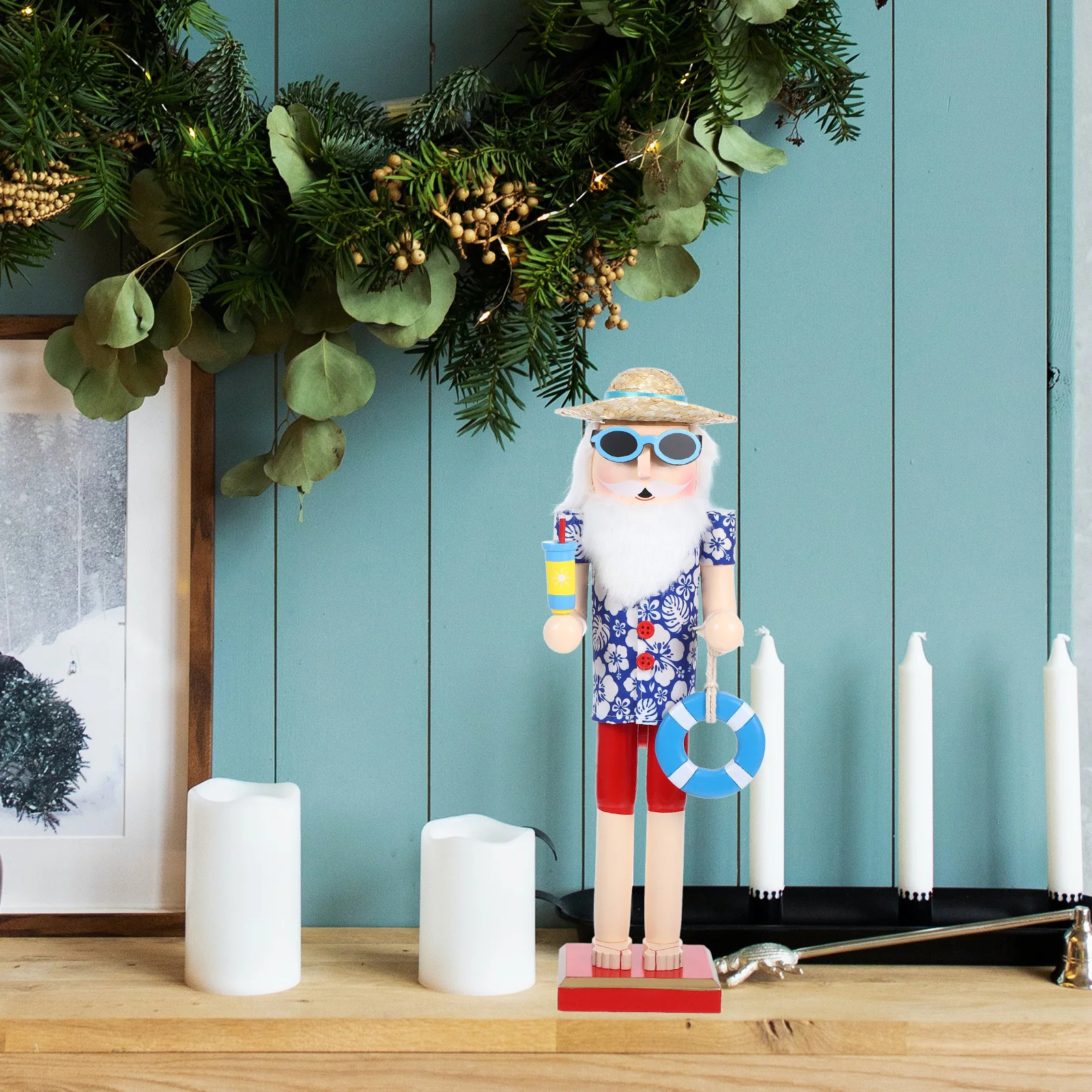 

Wooden Nutcracker Simple Style Christmas Decor For Tabletop Shelf Desktop Holiday Party Decoration Home Decor Pcs