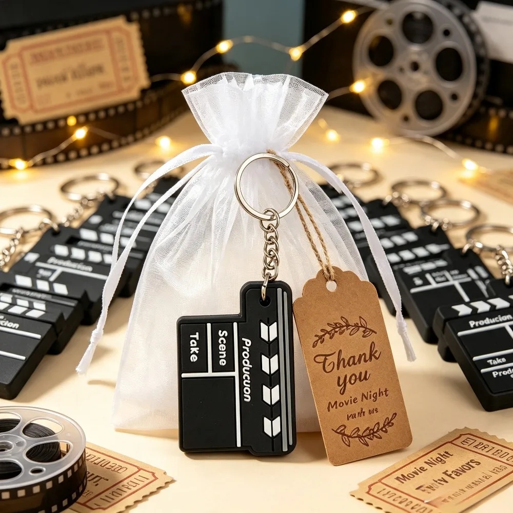 24 Sets Filmabend-Partygeschenke: Regieklappe, Maßband, Schlüsselanhänger – Kino-Zubehör als Geschenk für Geburtstag und Hochzeit – Detail 3
