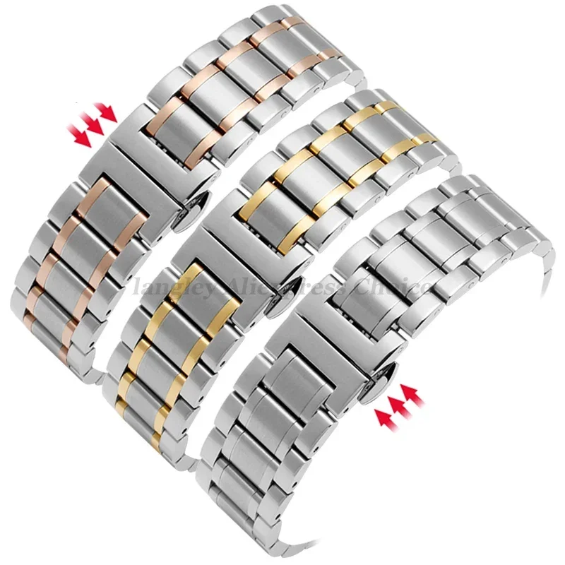12-30 mm Big Size Stainless Steel Watch Band 14/15/16/17/18/19/20/21/22/23/24/26/28 mm Width Watches Strap Bracelet Replacement image 2