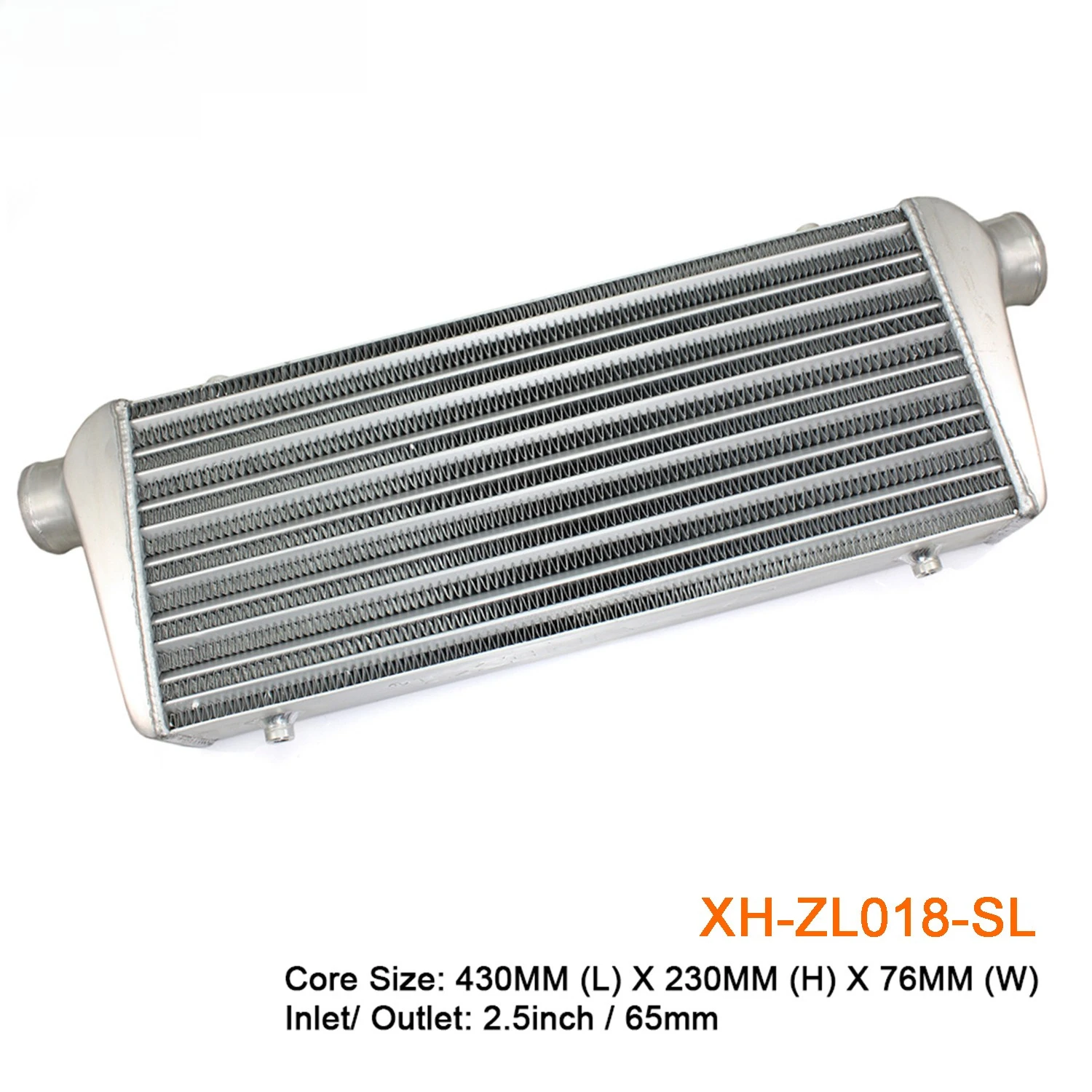 

Automotive intercooler universal 430x230x76-65MM aluminum tubular intake turbocharged radiator modification