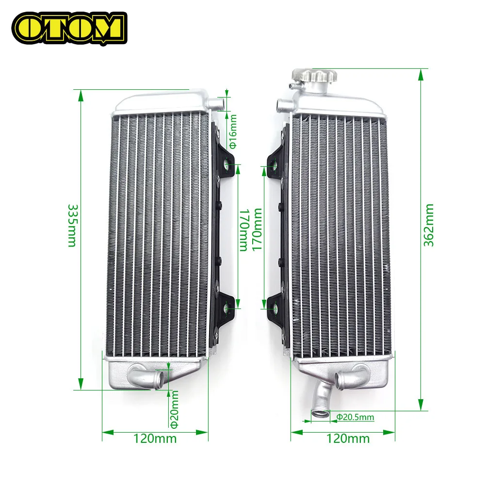 For KTM HUSQVARNA Motorcycle Radiator Cooling Aluminum Left Right Water Tank SXF XCF EXCF XCW FC FE TC TE TX 125 150 250 300 350