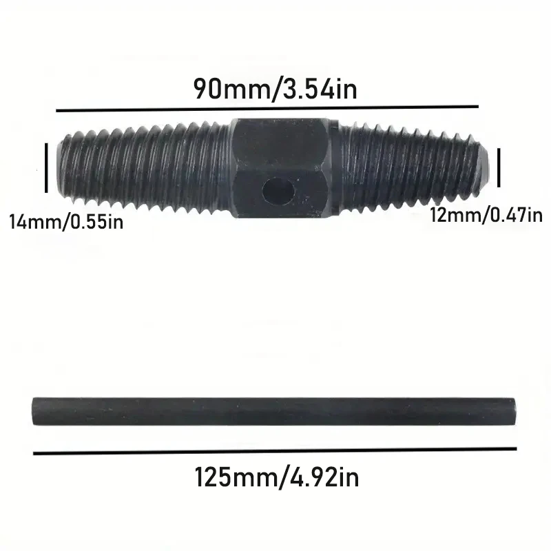 1pc Double Head Universal Thread Extractor 4 and 6-point Thread Breaker Disassembler for Broken and Damaged Bolts Manual Tool