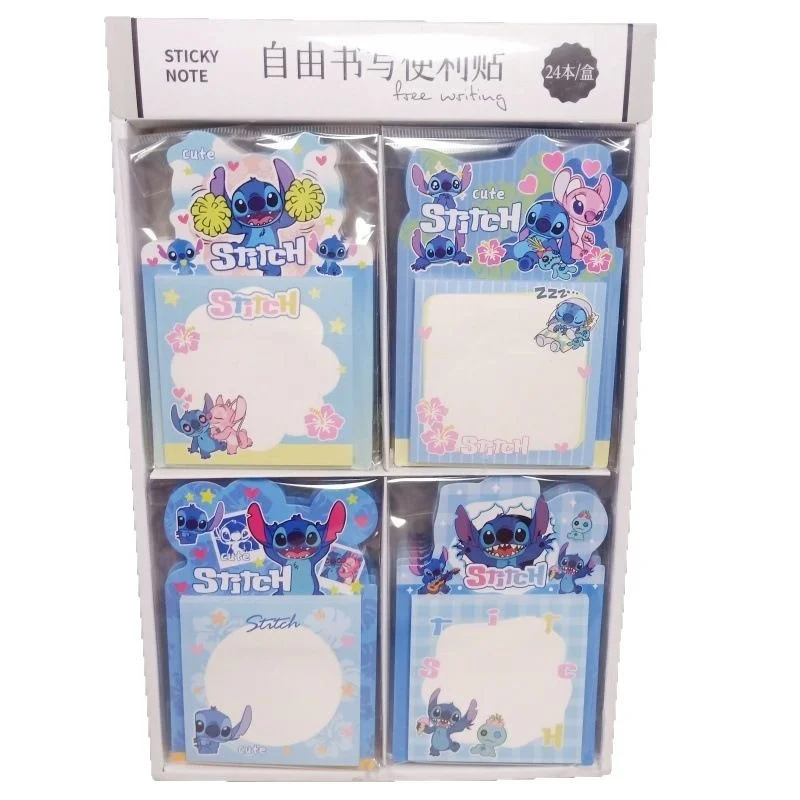 

4/24PCS KAWAII DISNEY STITCH MEMO PAD STICKY NOTE CREATIVE N TIMES STATIONERY LABEL NOTEPAD закладка POST SCHOOL SUPPLIES