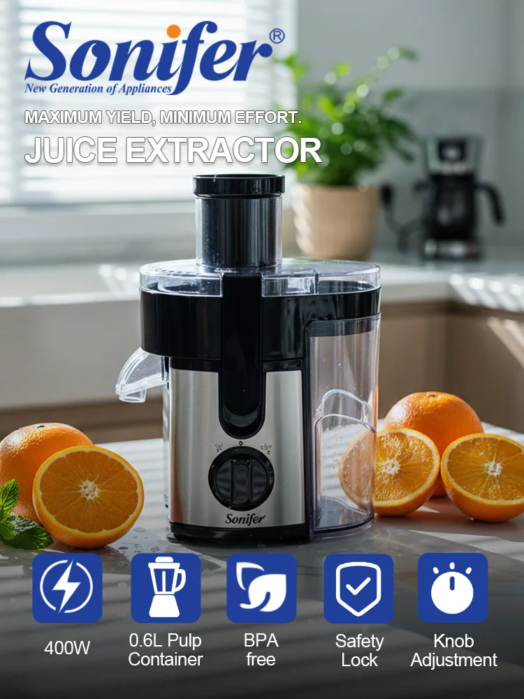 estrattore-di-succo-sonifer-sf-5557-400w-con-controllo-a-manopola-a-2-velocita-lame-in-acciaio-inox-facile-da-pulire-protezione-da-surriscaldamento