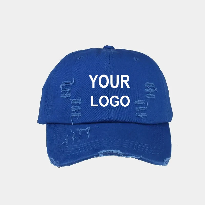 

Unisex Custom Logo Washed Denim Trucker Cap Vintage Dad Hat Cotton Embroidery Baseball Cap Visor for Men And Women