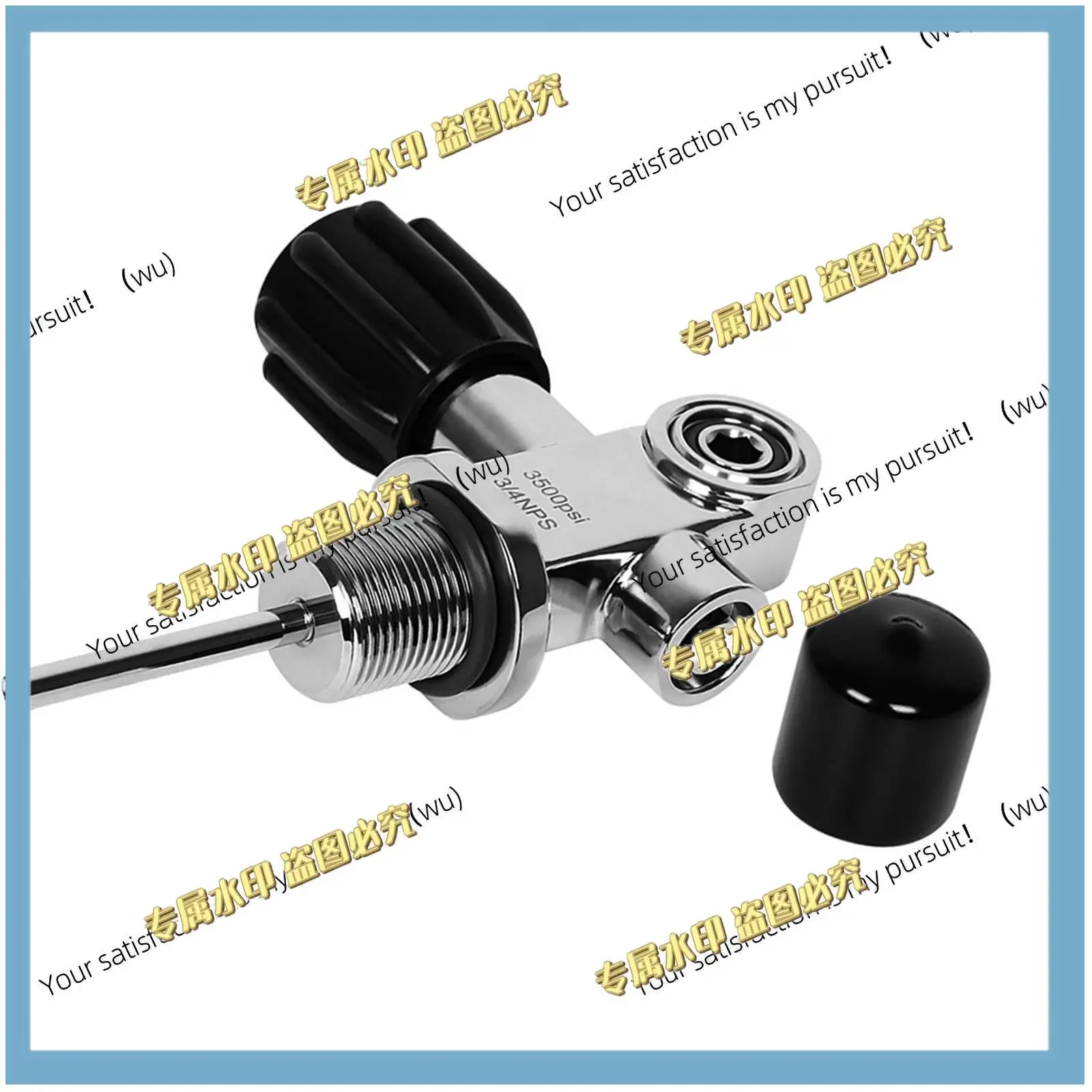 Stainless Steel Diving Cylinder Valve High Flow DIN YOKE Convertible Regulator for Scuba Tank 0.5l Snorkeling