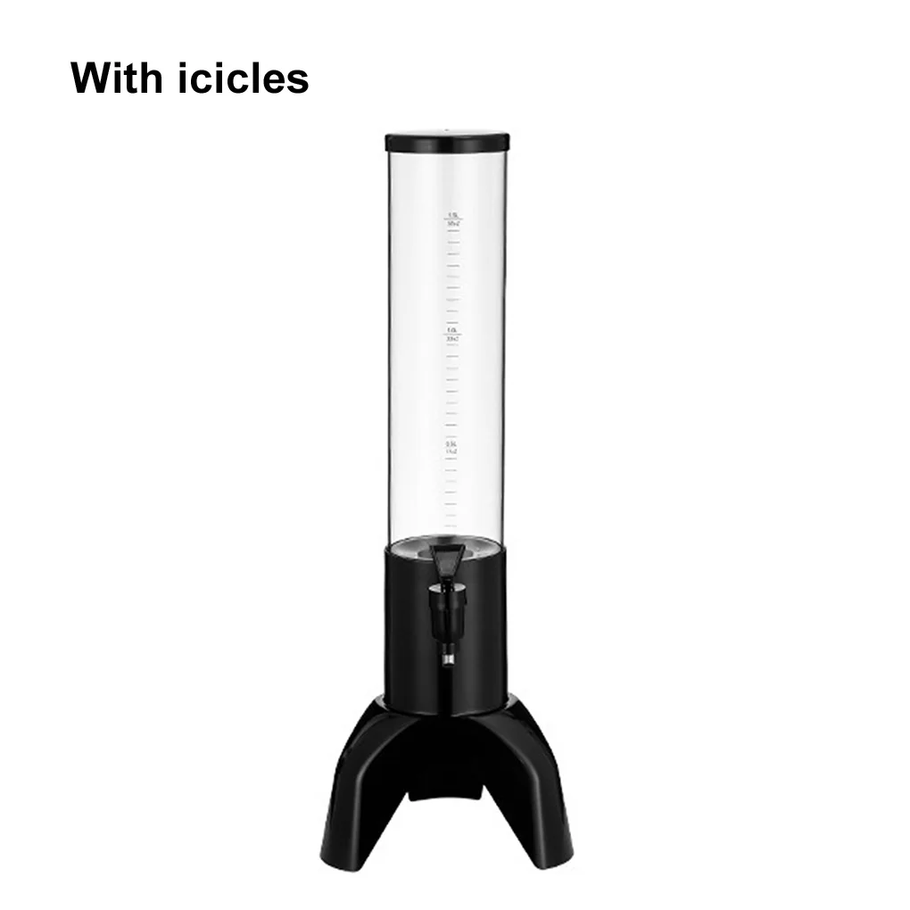 

1.5L Beer Dispenser Beer Tower with Spigot & Ice Tube Beverage Dispenser Transparent Alcohol Drink Dispenser Bar Accessories