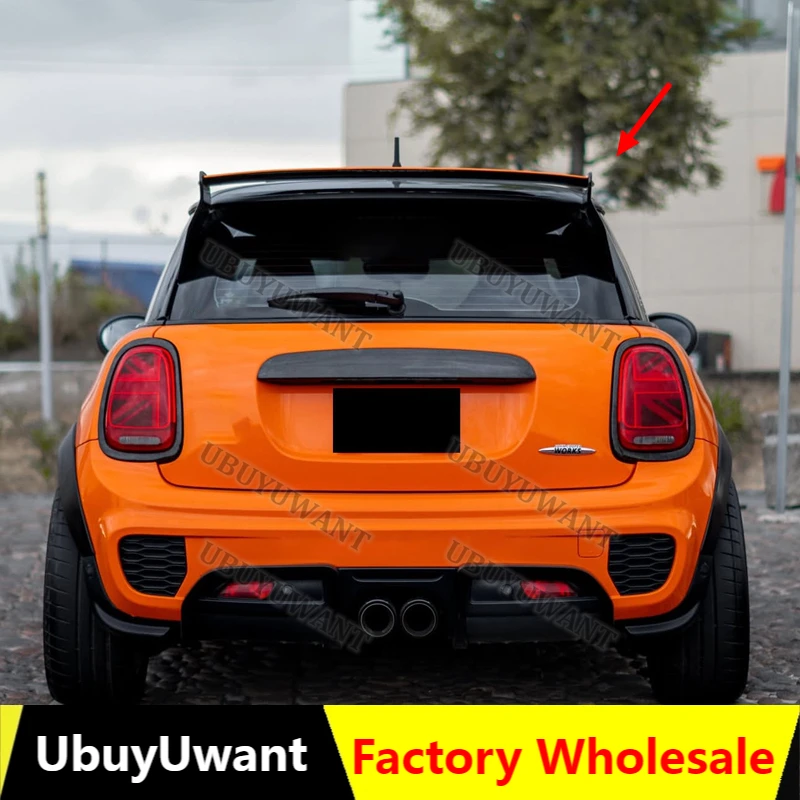 For BMW MINI Cooper F56 2014-2020 Type B JCW Style Carbon Fiber Rear Trunk Roof Wing Spoiler Lip  (NOT FOR F55)