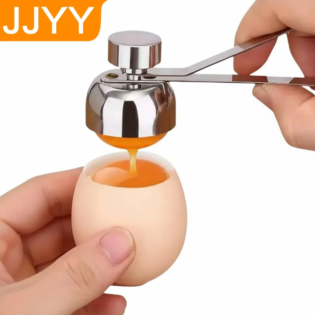 

Practical Stainless Steel Egg Scissors Topper Cutter Shell Opener Kitchen Tool Set for Boiled Raw Eggs