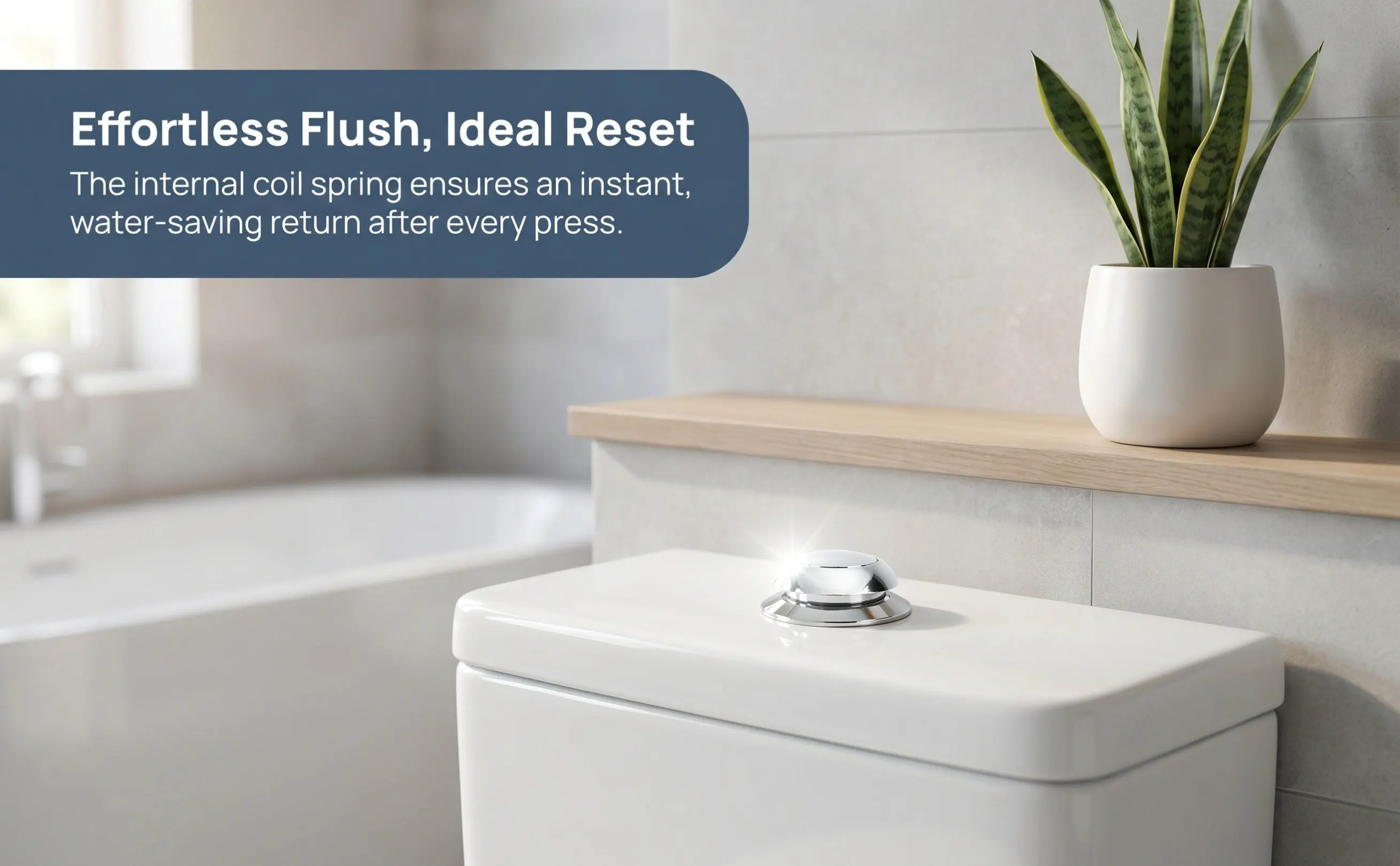 Separated Type Toilet Water Tank Push Button Rod Hard Plastic Easy Install Toilet Flush Button Replacement for Hotel Home Use