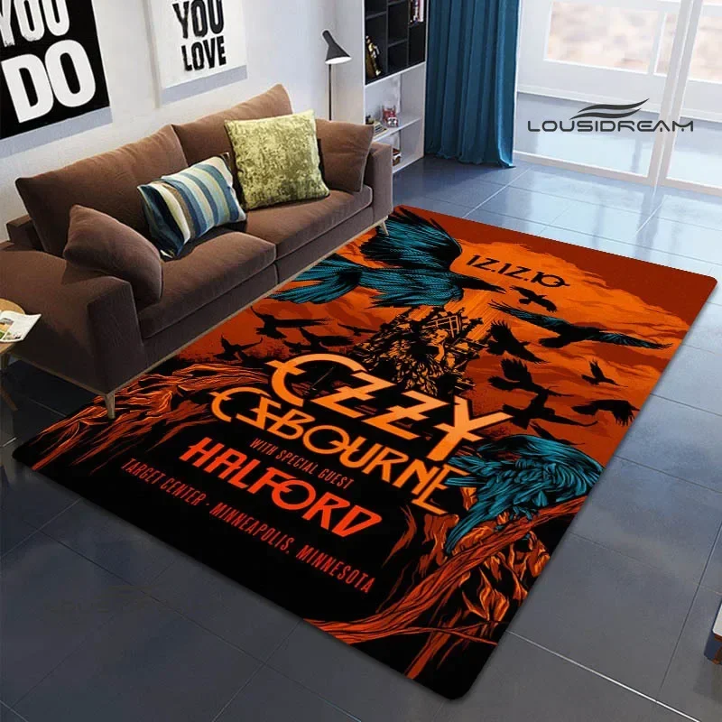 Ozzy osbourne retro printed carpet non-slip carpet yoga cushion area carpets outdoor carpets photography channel Birthday Gift