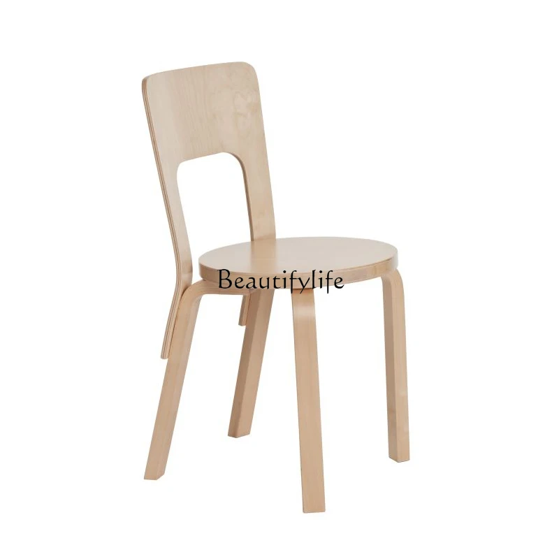 

Nordic Classic Restaurant Dining Chair with Backrest Mid-Ancient Solid Wood Household Minimalist Premium Chair
