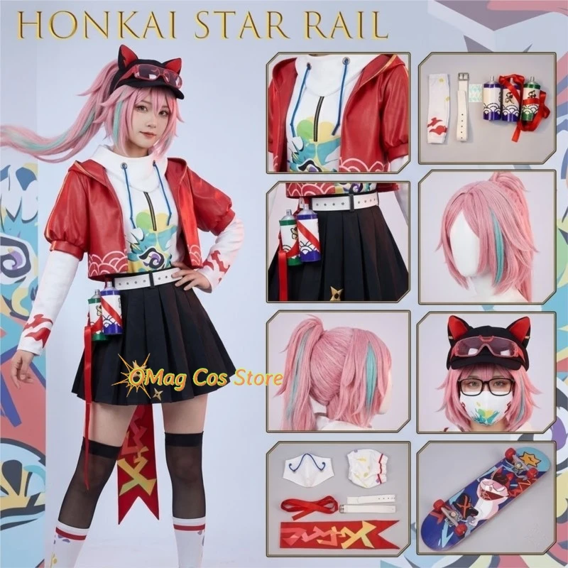 Game Honkai Star Rail Rappa cosplay full costumes and sets Wig Uniform Hat Jacket Anime adult 코스튬 Carnival Outfit
