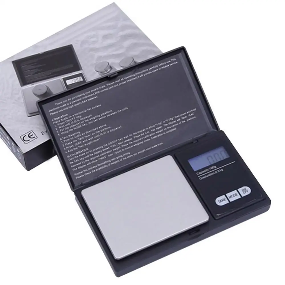 100g/0.01g 500g/0.1g Jewelry Scale Electronic Pocket Mini Precision Digital Scales for Jewelry