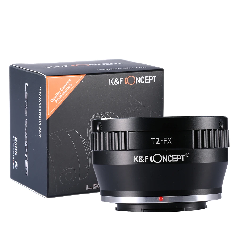 K&F Concept T2 to FX Lens Adapter T2 Lens to Fuji X X-Pro3 X-Pro2 X-T5 X-T4 X-T2 X-E4 XT100 XH2S XS10 XS20 X100V X-T30II