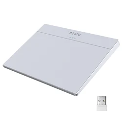 BOSTO T02 Touchpad 2.4G &BT & USB Wired Wireless Ultra Slim Tempered Glass Surface Trackpad Multi-Touch Navigation for Laptop PC