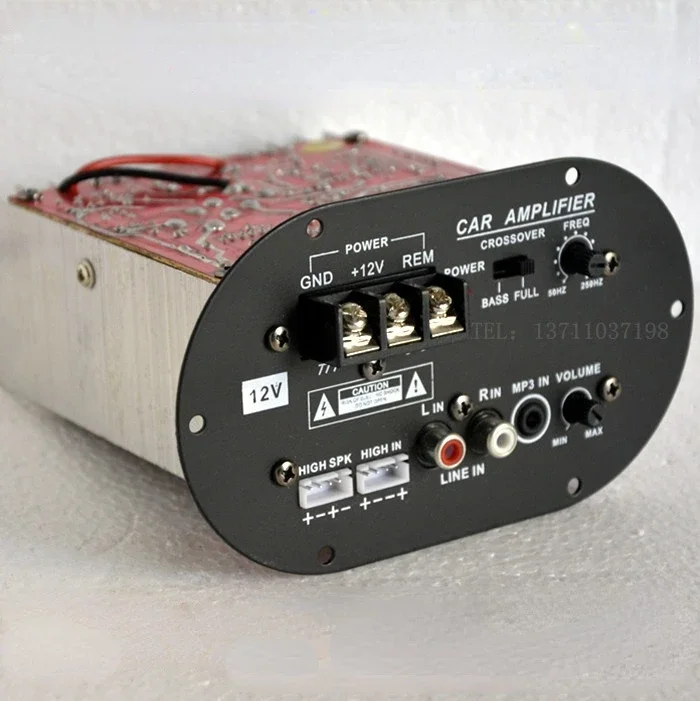 500W round 12V unplugged card 120W full sound/bass power amplifier board Toshiba tube 8 inch subwoofer core