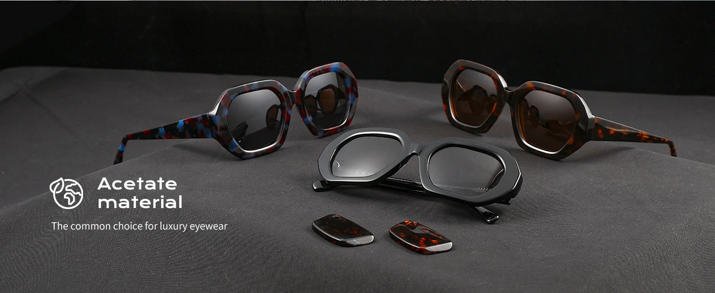 ZENOTTIC Damen-Sonnenbrille, handgefertigt, Acetat-Schmetterling, polarisiert, UV400-Schutz, quadratische Sonnenbrille, Geschenk für den Urlaub – Detail 3