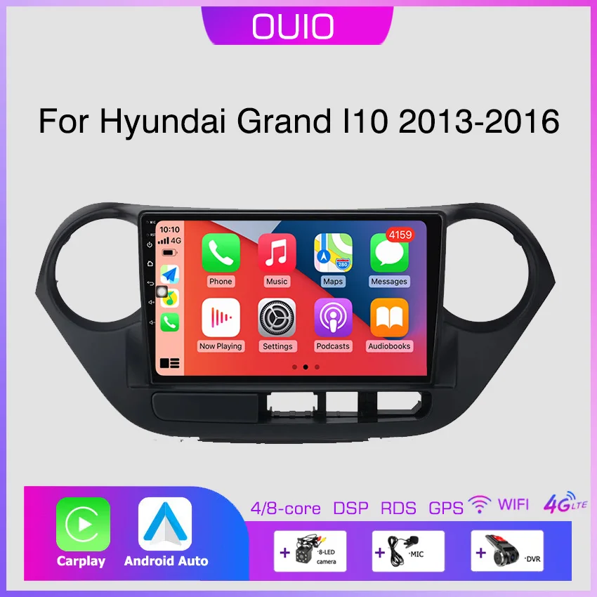 

8GB+128GB Carplay Radio For Hyundai Grand I10 2013-2016 Car stereo Multimedia Player Android Auto GPS navigation 2DIN DSP EQ