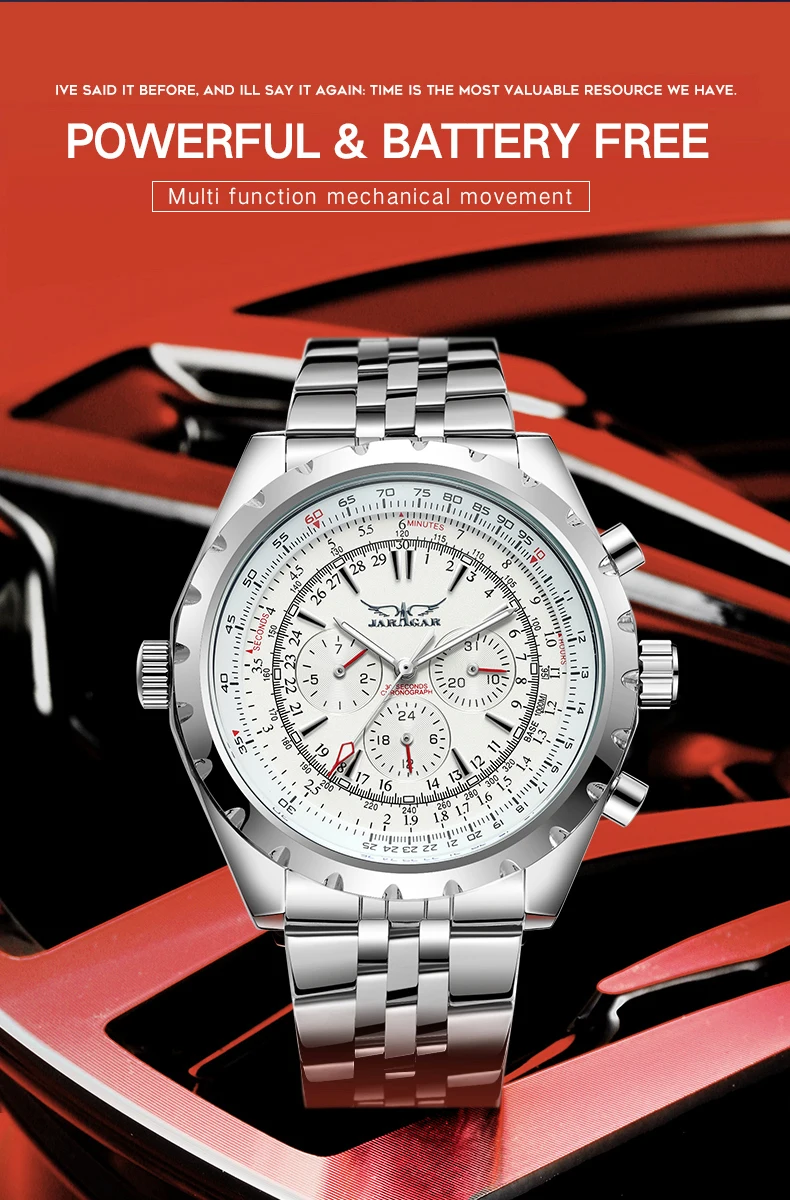 JARAGAR 212 Neue Herren Automatik-Mechanische Uhr Mode Business Luxus Kalender Woche Herren Premium-Uhr Geschenk Reloj Hombre – Detail 1