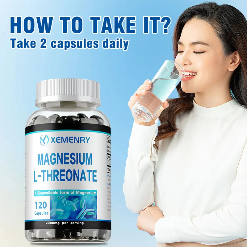 Magnesium L-threonaatcapsules - verhoogt de gezondheid van de hersenen, geheugen en focus, slaap en herstel, vermindert vermoeidheid