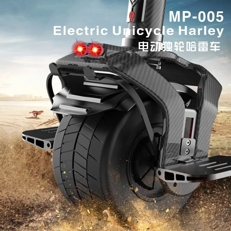 Carbon Fiber Wide Tire Electric Self Balancing Scooter Adult Unicycle Hoverboard for Daily Recreation Use