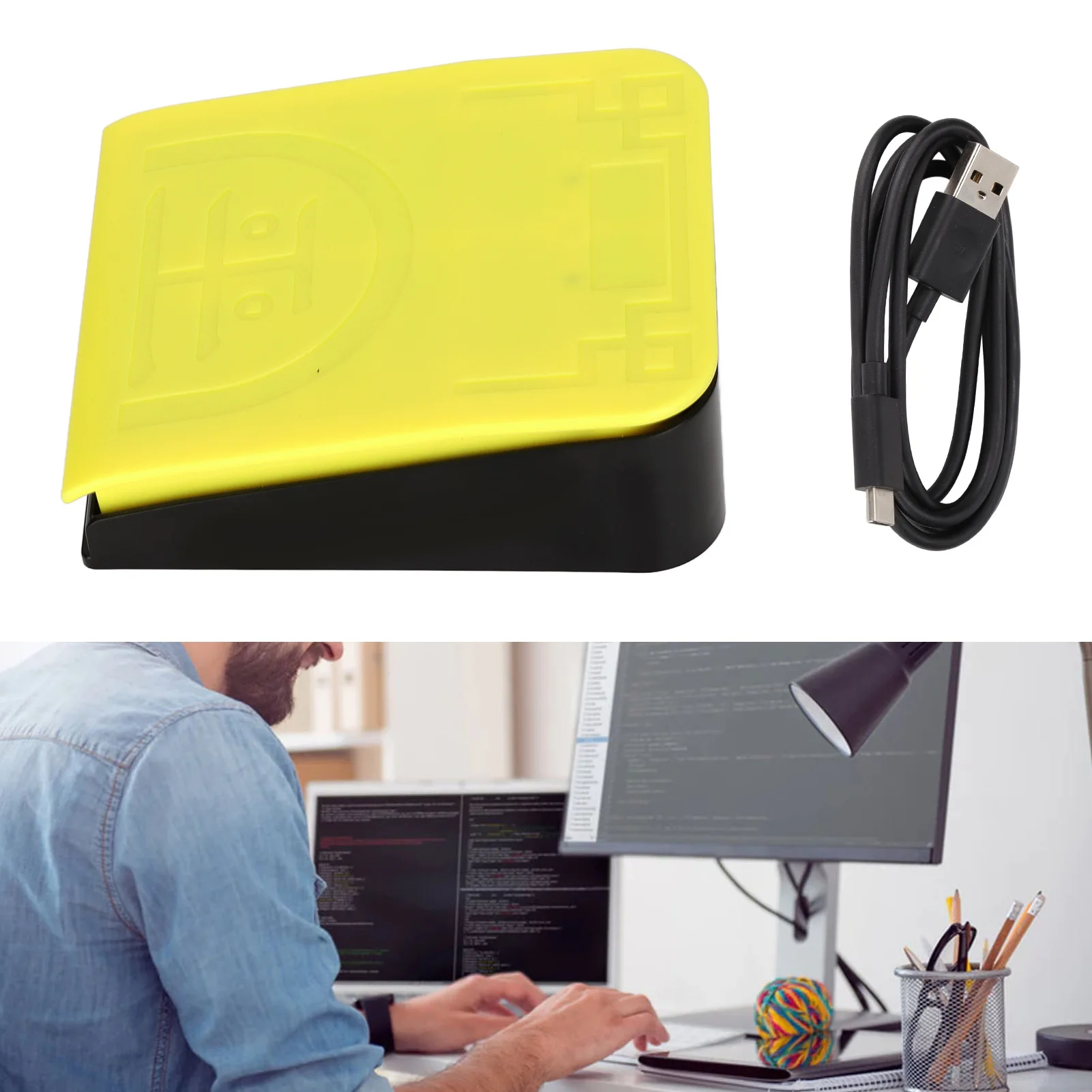 Single Foot Switch Pedal Three Connection Mode 2.4G Wired USB Wireless High Sensitivity Ergonomic Foot Switch Pedal for FS17Pro