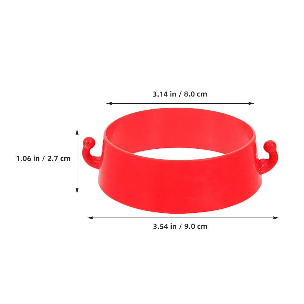 6Pcs Traffic Cone Chain Links with Hook Strong Plastic Connector Rings for Highway Safety Barrier