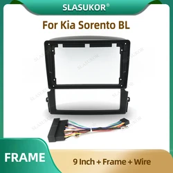 9 Inch For Kia Sorento BL 2002-2011 Car Radio Fascia Car Radio Panel Wire Sleeve Frame Dashboard Original Accessories