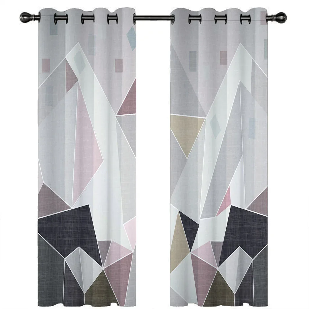 

HUANZHUANG плотные шторы для спальни абстрактный геометрический фон термоизолированные оконные шторы для гостиной