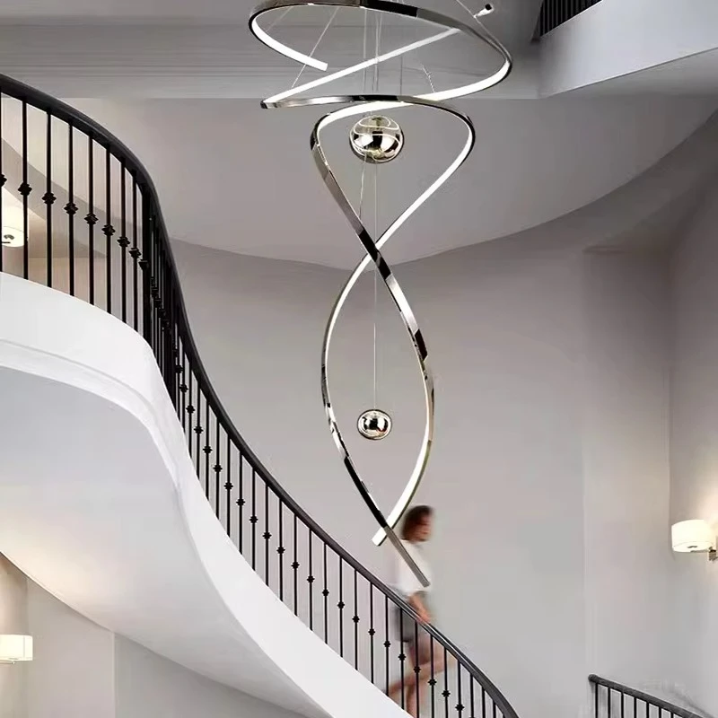 Modern Home Decor Led Lights Pendant Light Lamps Forstaircase Chandeliers for Living Room Hanging Light Indoor Lighting