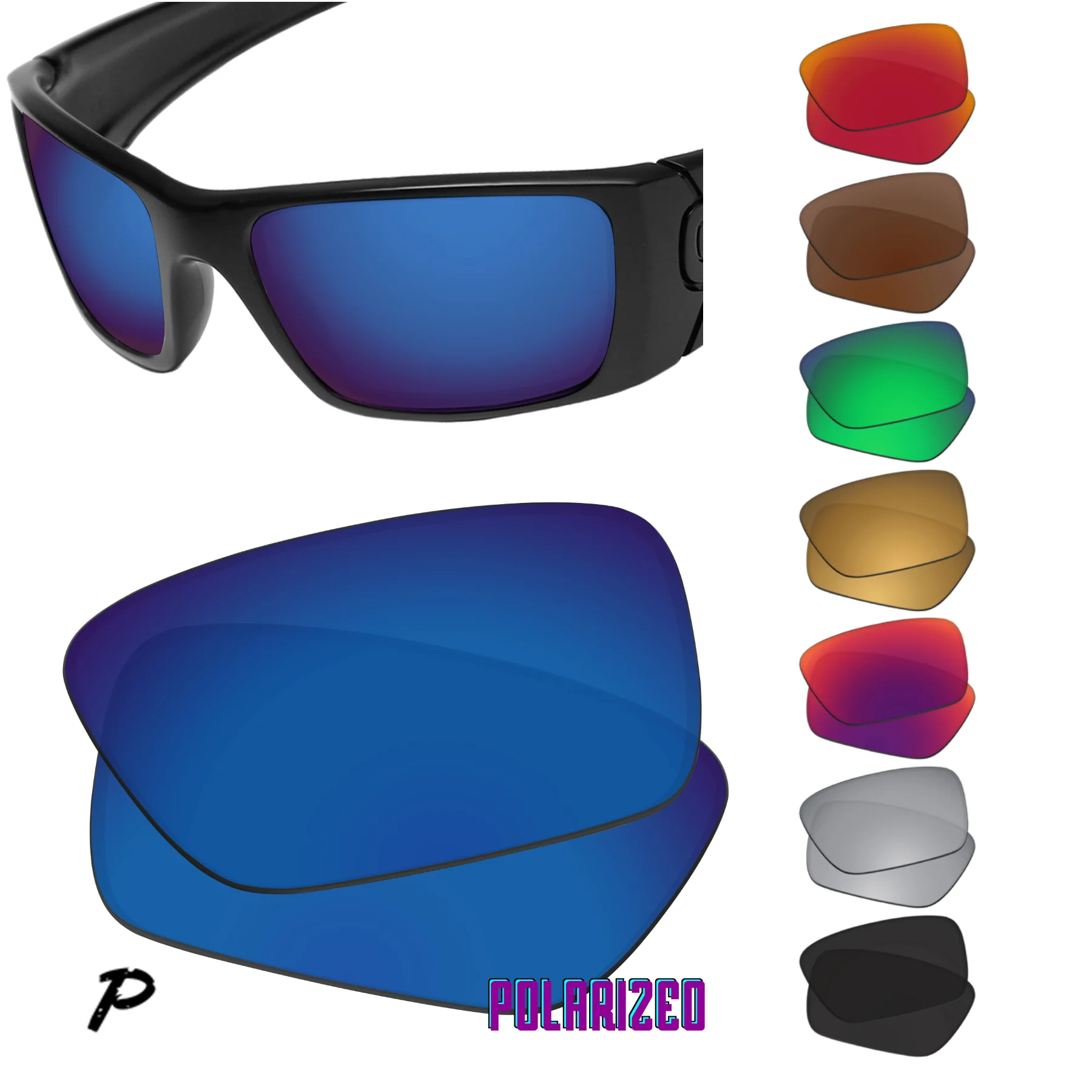 SunglassDoctor Polarized Replacement Lenses for Oakley Fuel Cell OO9096 60mm Sunglasses - Multiple Options