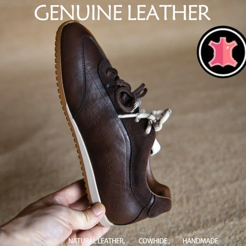 Women's genuine leather patchwork lace-up flats sneakers square toe high quality soft comfortable casual espadrilles shoes woman